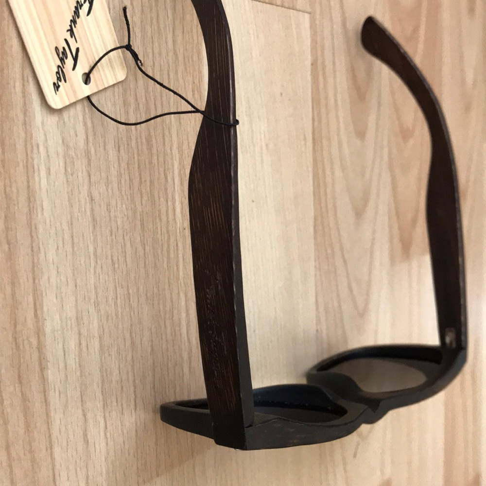 NWT Frank taylor bamboo wooden sunglasses black - Picture 5 of 5